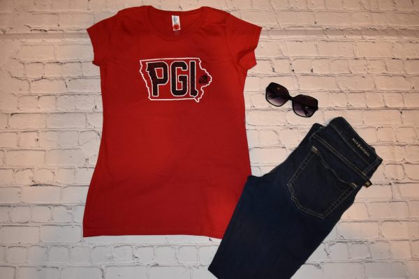 Red T-Shirt with PGI and Iowa logo