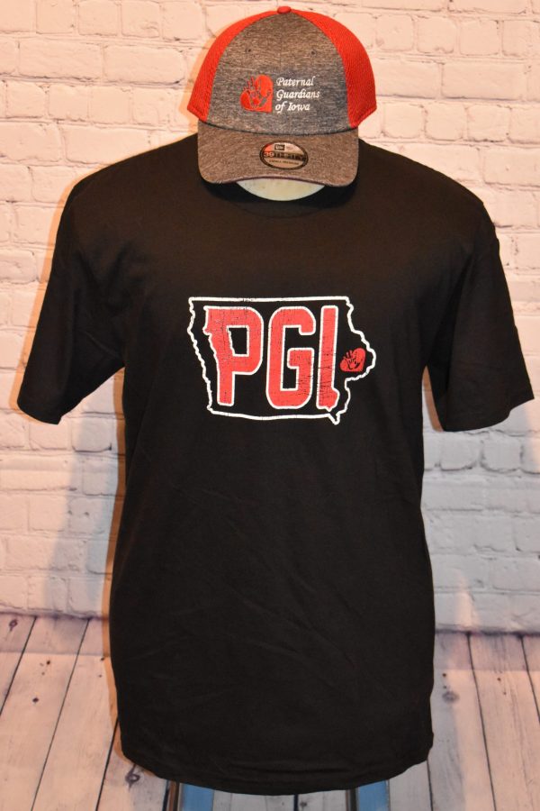 Black T-Shirt with PGI and Iowa logo